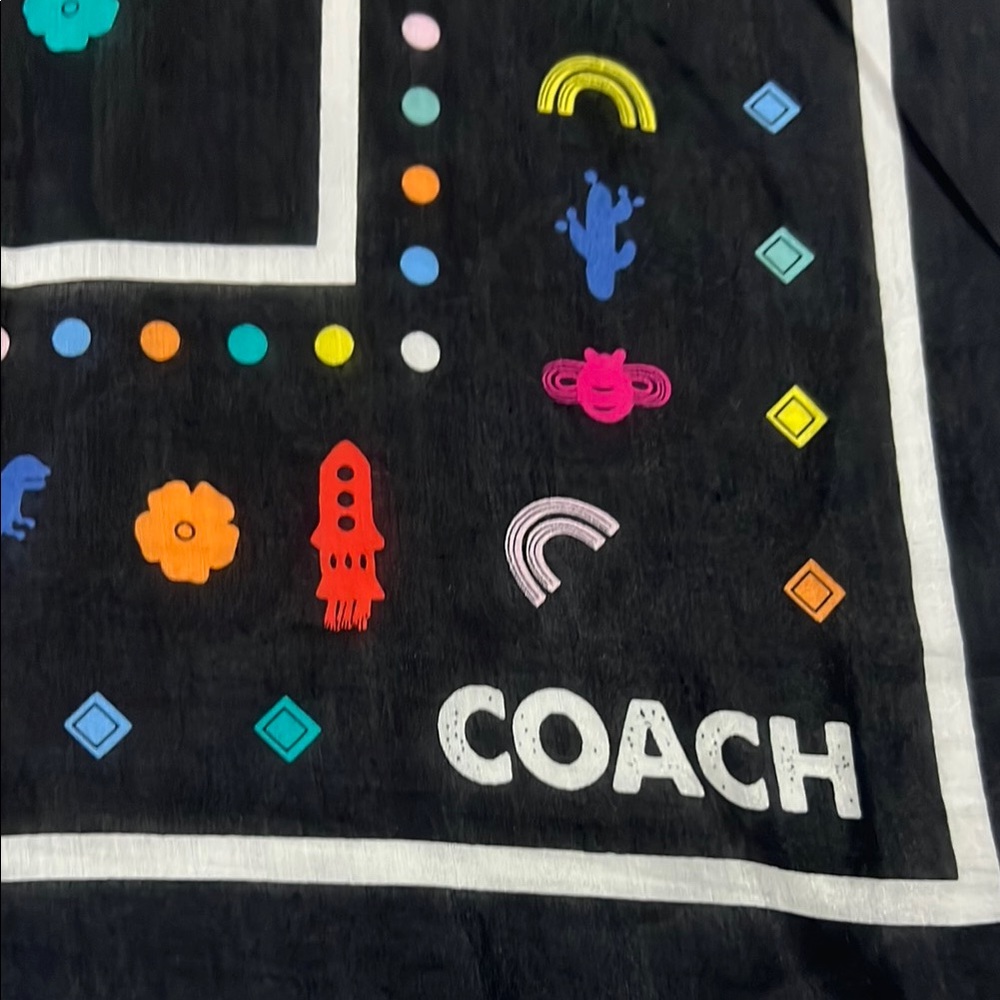 Coach Multicolor Patterned Scarf - image 2